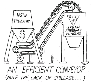 Cartoon about freeway funding